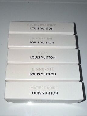 ♥️ Auth New Louis Vuitton White Sample Fragrance Boxes - Set of 5 ♥️